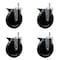 Service Caster 6'' Phenolic Swivel 7/16'' Grip Ring Stem Caster with Total Lock Brake, 4PK SCC-GR20S615-PHS-PLB-716138-4 - alternate 1